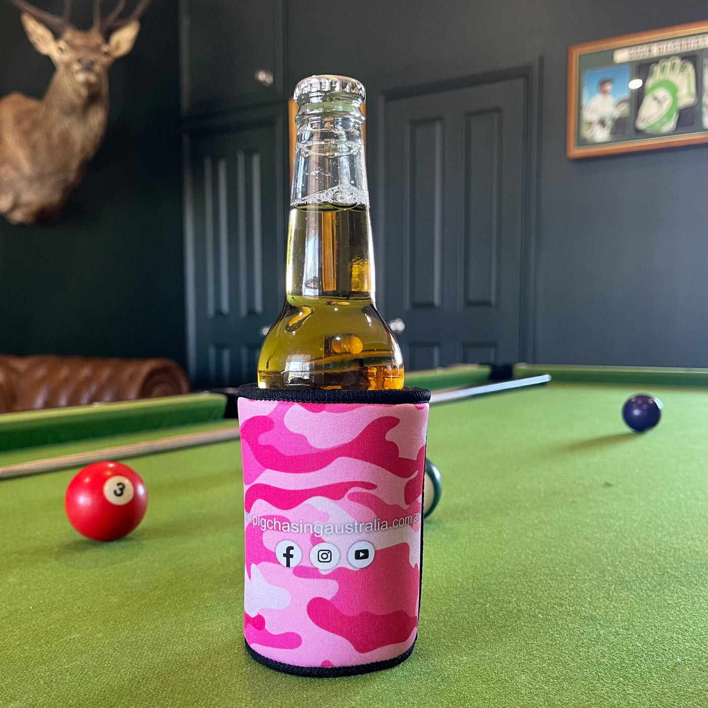 Pink Camo Stubby Cooler