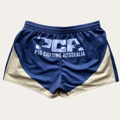 Footy Shorts - Navy/Gold