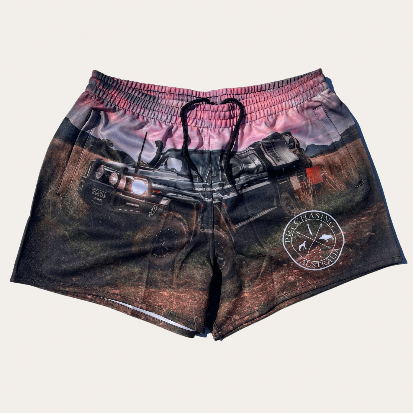 Cruiser Sunset Footy Shorts - Zip Pockets