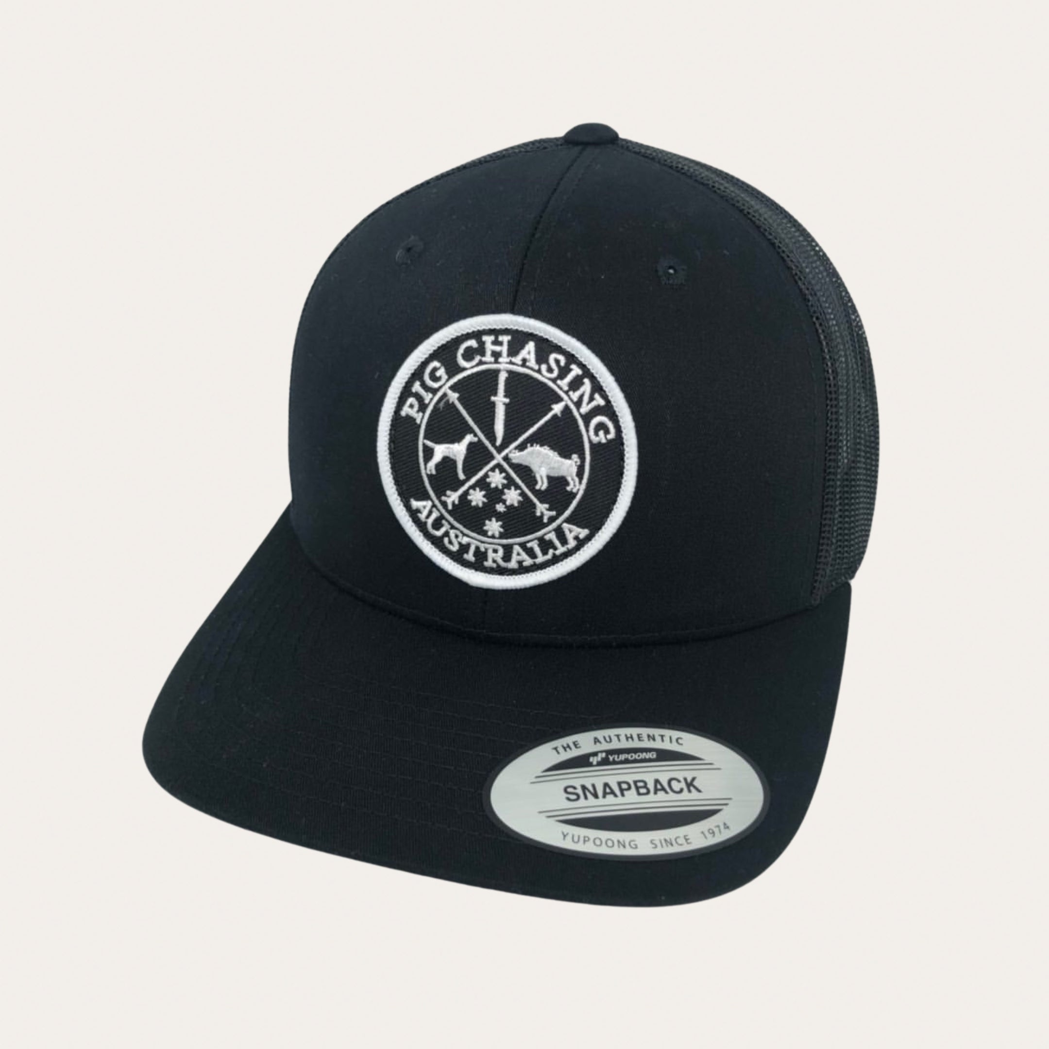 Original Logo Cap - Black – Pig Chasing Australia