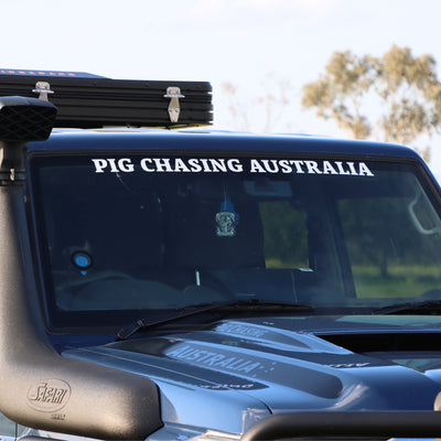 ‘Pig Chasing Australia’ Window Banner Sticker