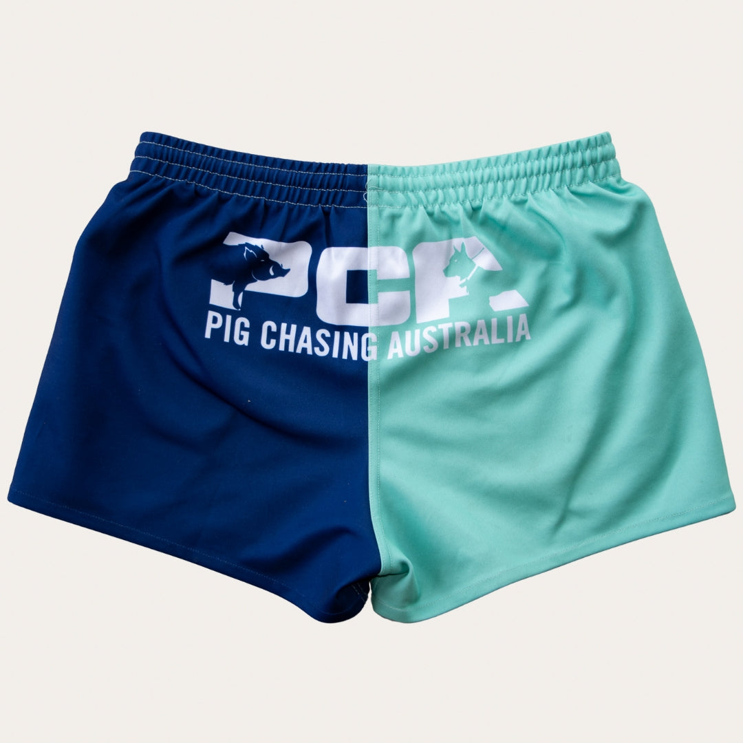 Teal/Navy Two Tone Footy Shorts