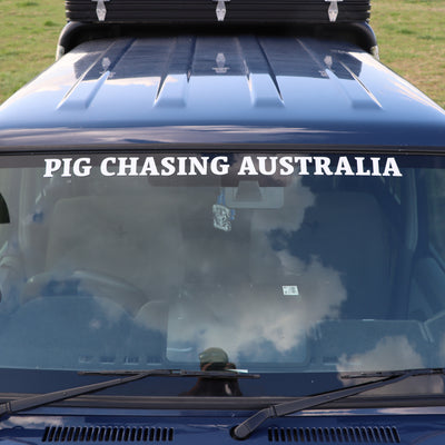 ‘Pig Chasing Australia’ Window Banner Sticker