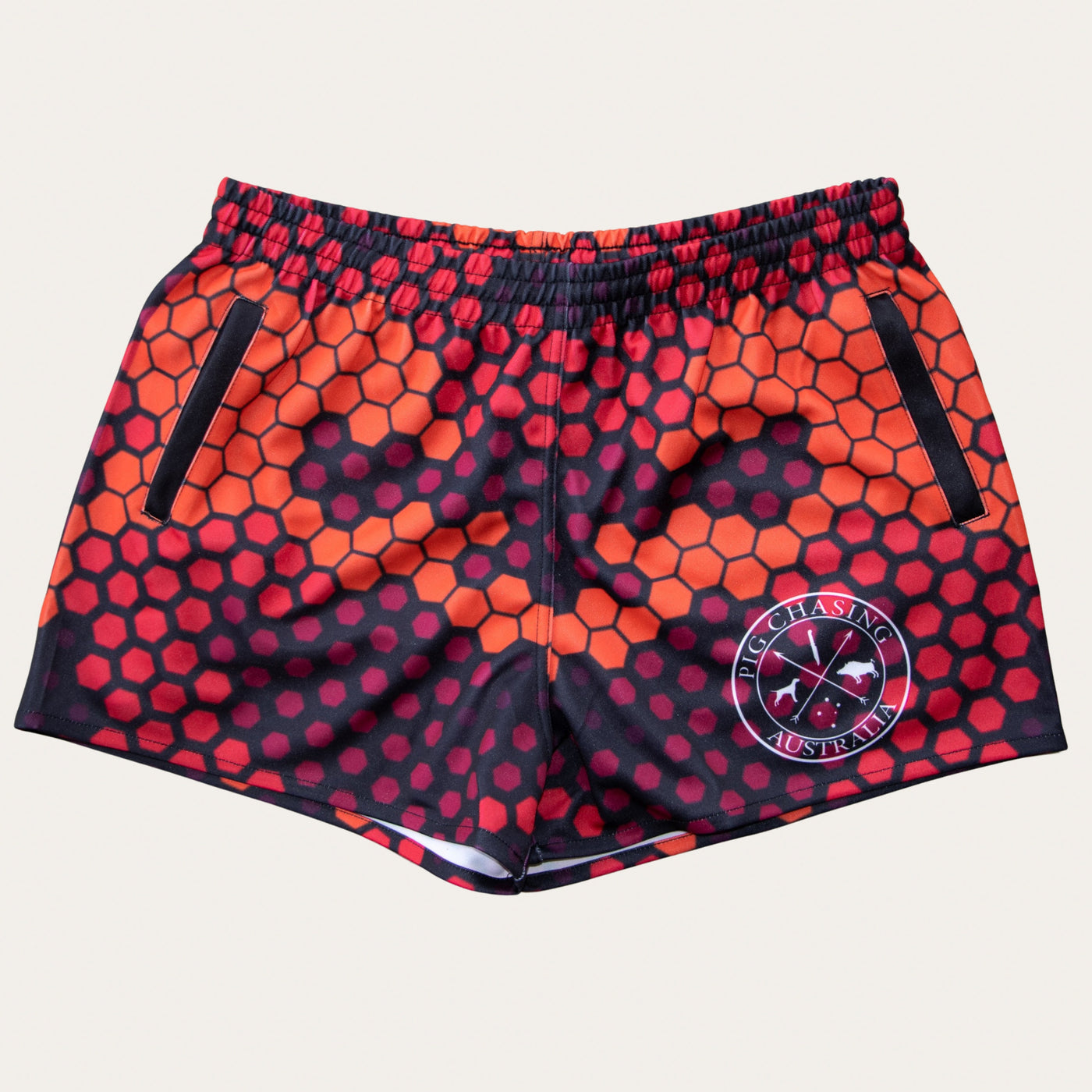 Honeycomb Footy Shorts - Wild Berry