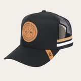 Leather Original Logo Trucker Cap - Black