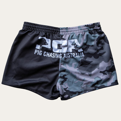 Two Tone Next Gen Footy Shorts - Black/Black Camo