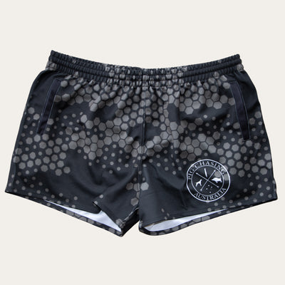 Honeycomb Footy Shorts - Black/Grey